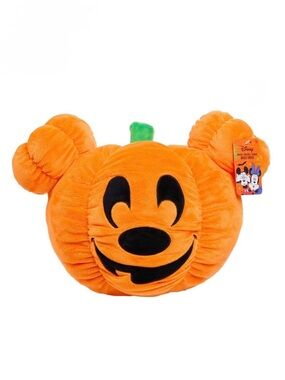🎃 NWT Disney Mickey Mouse Pumpkin Plush 12” Halloween Jack-O’-Lantern